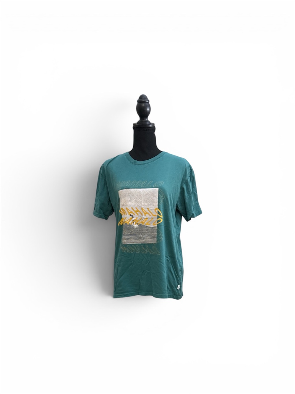 Men's Teal Short Sleeve Graphic Crew Neck T-Shirt